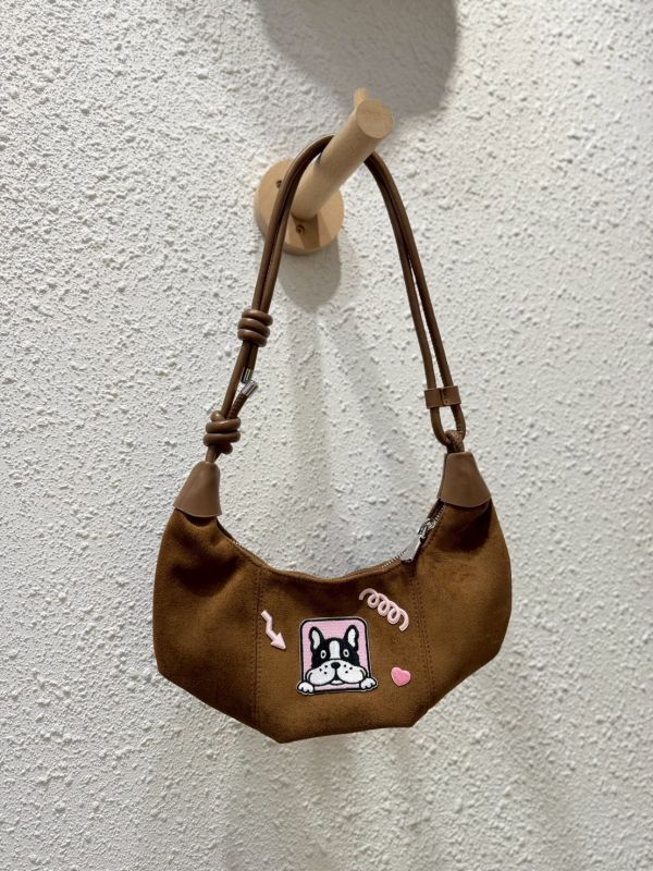 可愛燙布牛角小包 