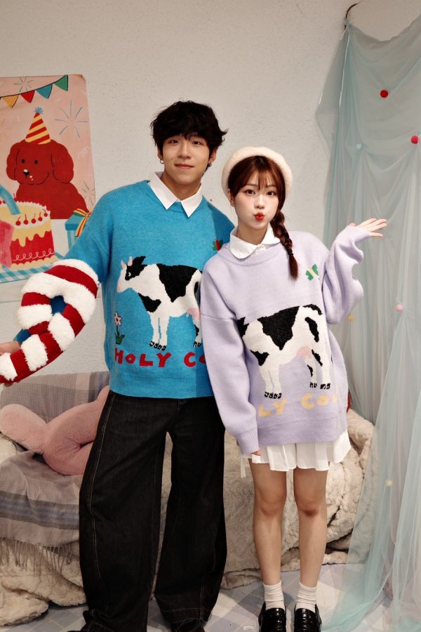 自訂款-可愛牛牛毛衣 