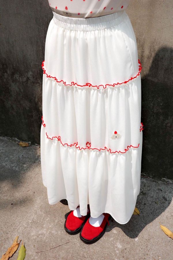 自訂款-蛋糕小狗撞色蛋糕裙 (MIT) 