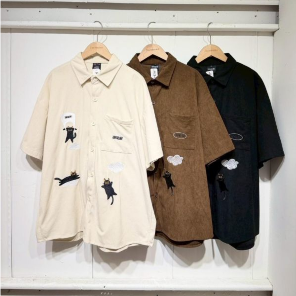 文青小黑貓襯衫 