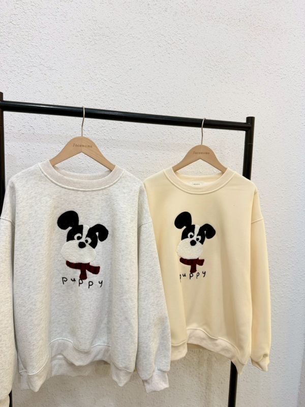 PUPPY刺繡小狗大學踢 (有刷毛) 