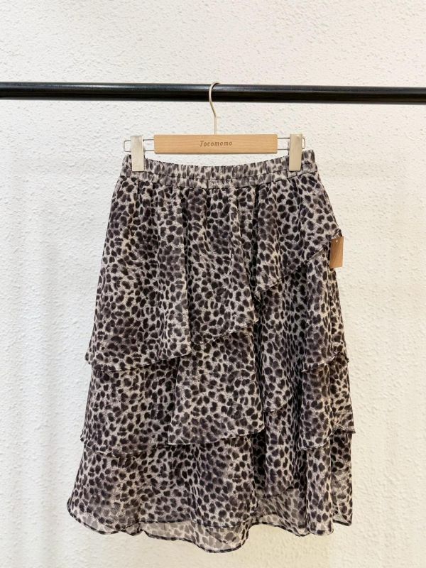 個性豹紋層次短裙 