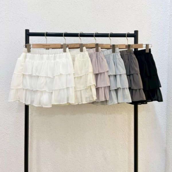 輕柔層次蛋糕短裙 