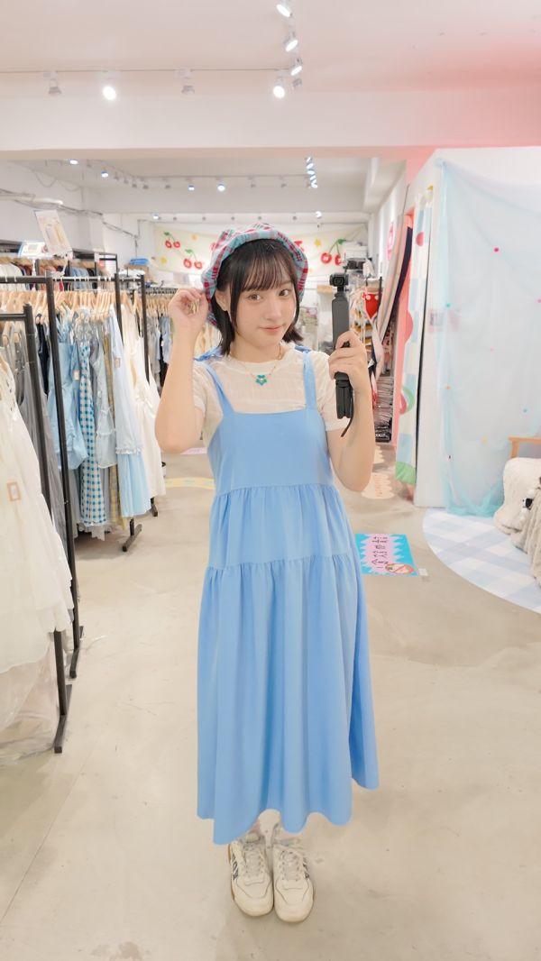 韓系寬綁帶長洋裝 