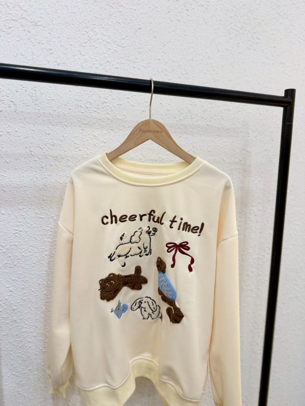 療癒貓狗刺繡大學踢 (無刷毛) 