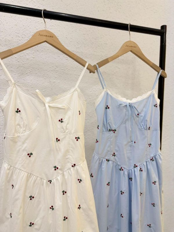 小櫻桃蕾絲花邊洋裝 