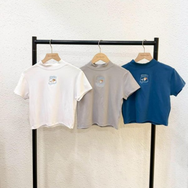 自訂款-夏日骷髏頭刺繡高領上衣 (MIT) 