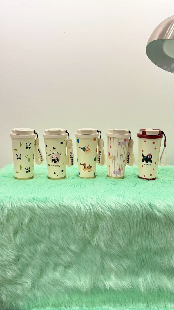 可愛插畫提帶咖啡杯 