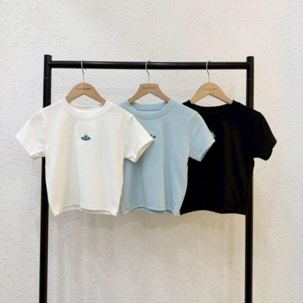 自訂款-外星飛碟刺繡圓領上衣 (MIT) 