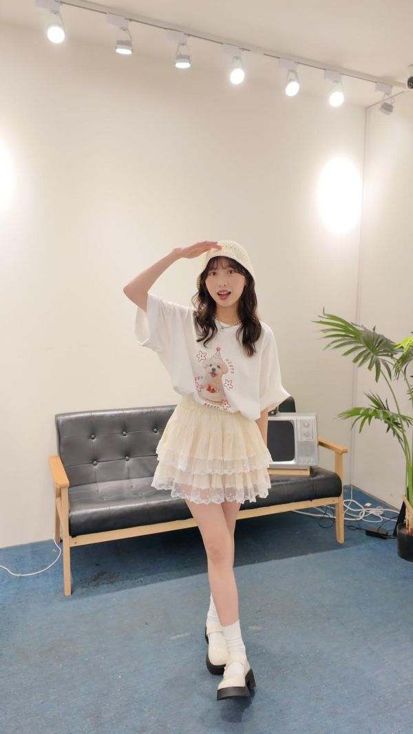 小點點蕾絲蛋糕裙 