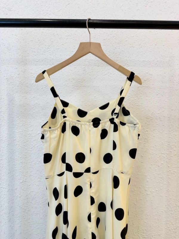 氣質波點長洋裝 