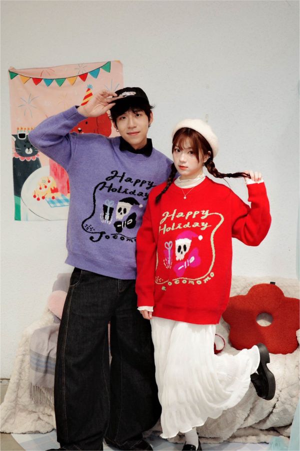 自訂款-聖誕骷髏頭毛衣 