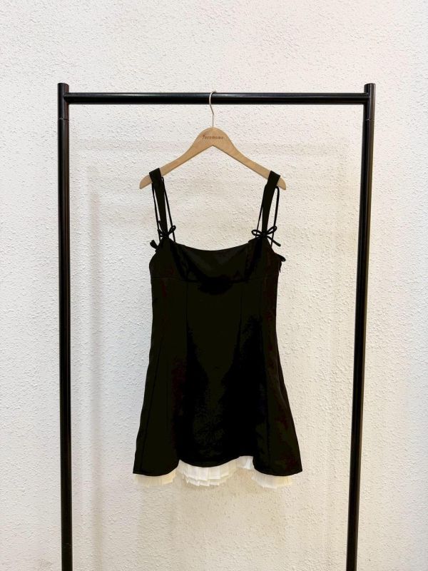 韓系拼接綁帶洋裝 