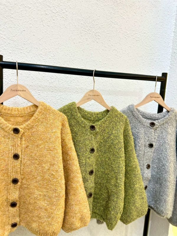 溫柔圓領針織外套 