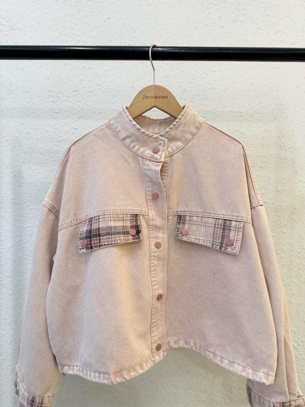 甜系拼接牛仔外套 