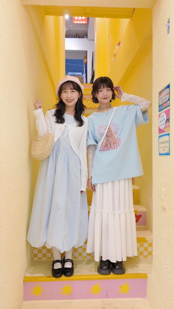 少女蝴蝶結長袖透膚 