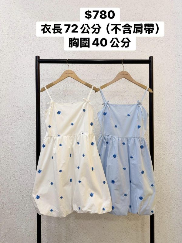 小花氣球短洋裝 