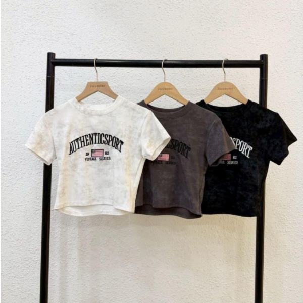 美式渲染短袖上衣 