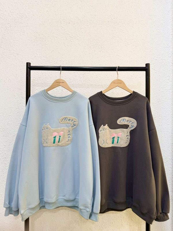 自訂款-小肥貓聖誕刺繡大學踢 