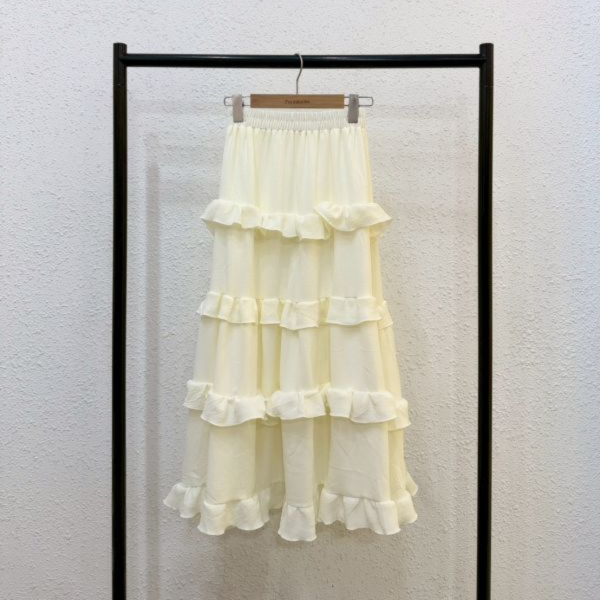 荷葉邊四層蛋糕裙 