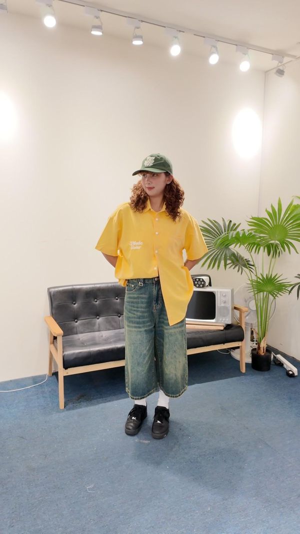 韓系簡約小標襯衫 