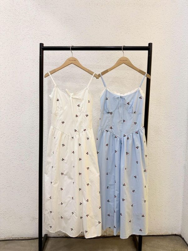 小櫻桃蕾絲花邊洋裝 