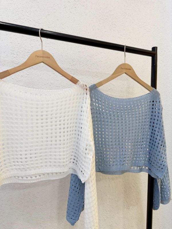 簡約短版針織上衣 