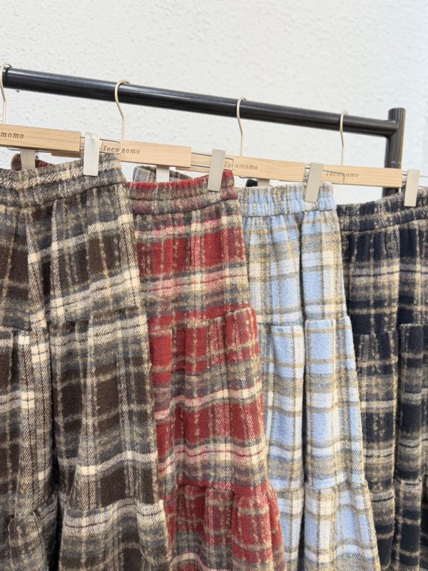 大格紋毛呢蛋糕裙 (冬) 