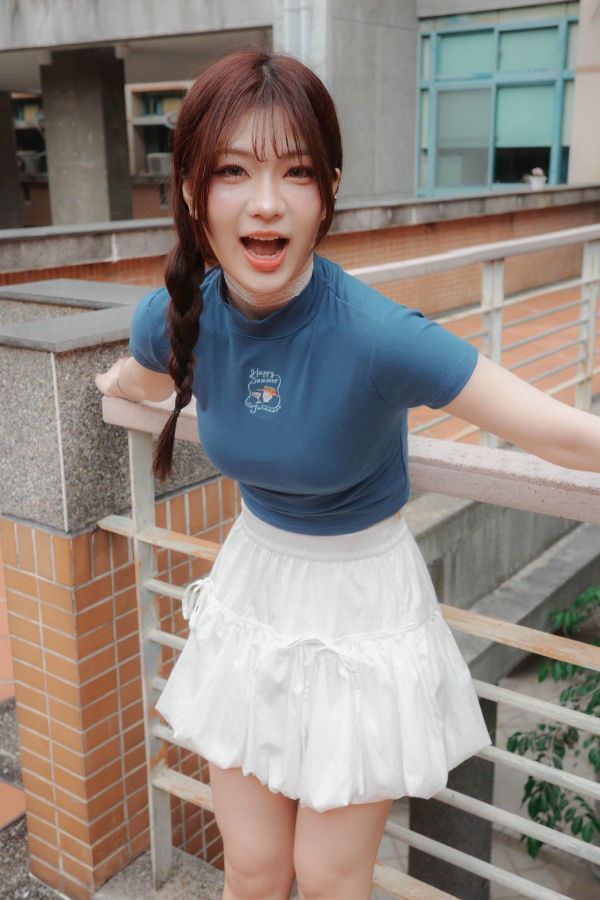 自訂款-夏日骷髏頭刺繡高領上衣 (MIT) 