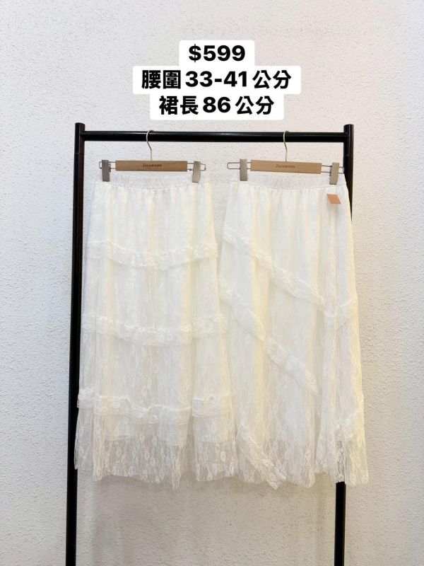 復古花花透紗長裙 