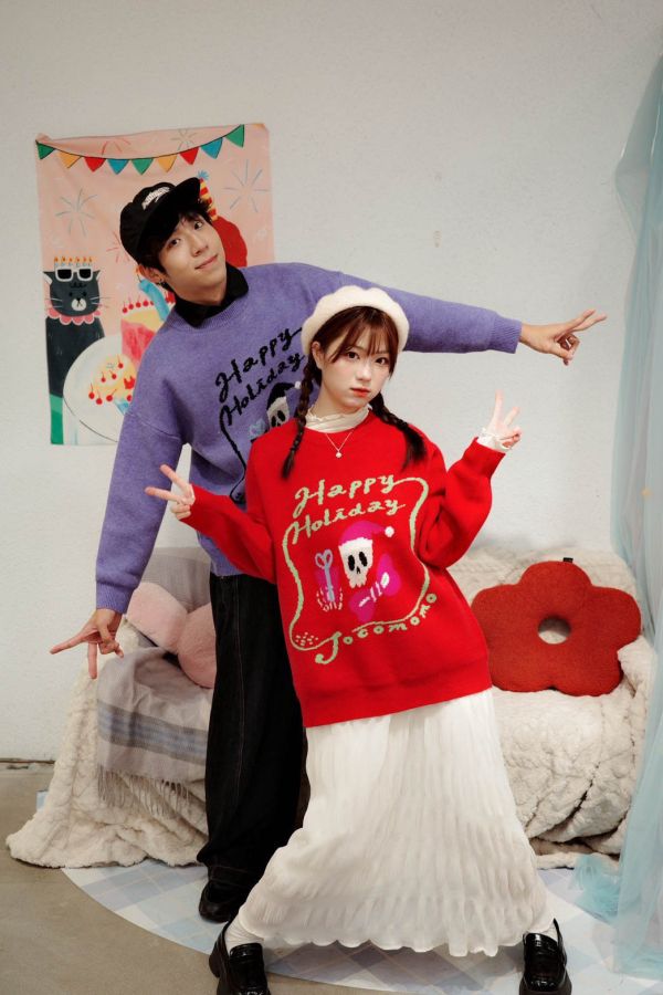 自訂款-聖誕骷髏頭毛衣 