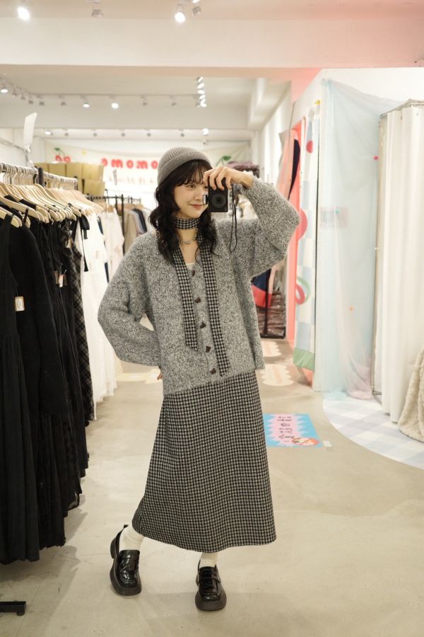 百搭v領針織外套 