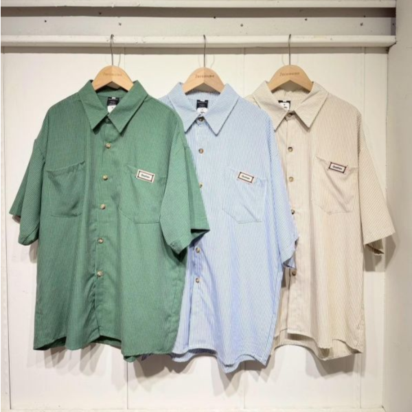 質感條紋口袋襯衫 