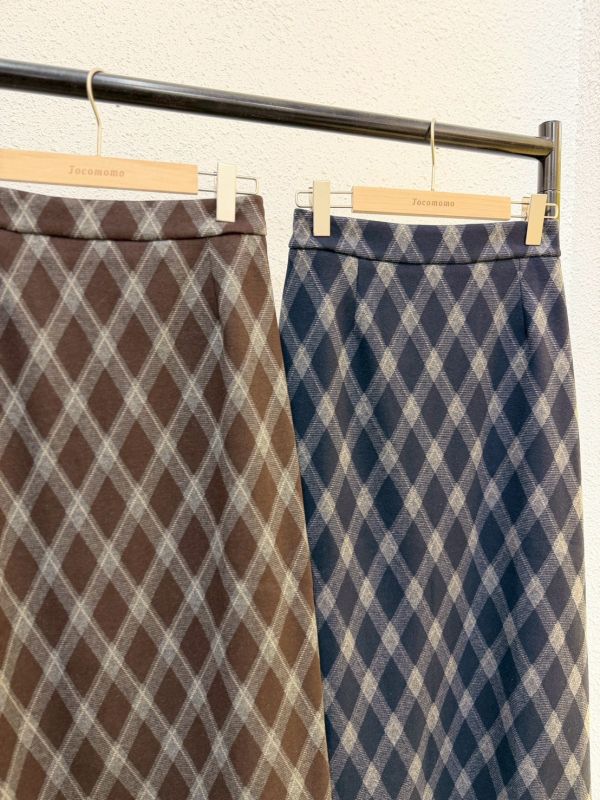 學院風大格紋長裙 (冬) 