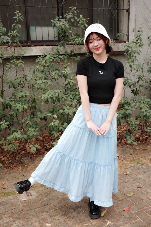 自訂款-可愛牛牛刺繡圓領上衣 (MIT) 