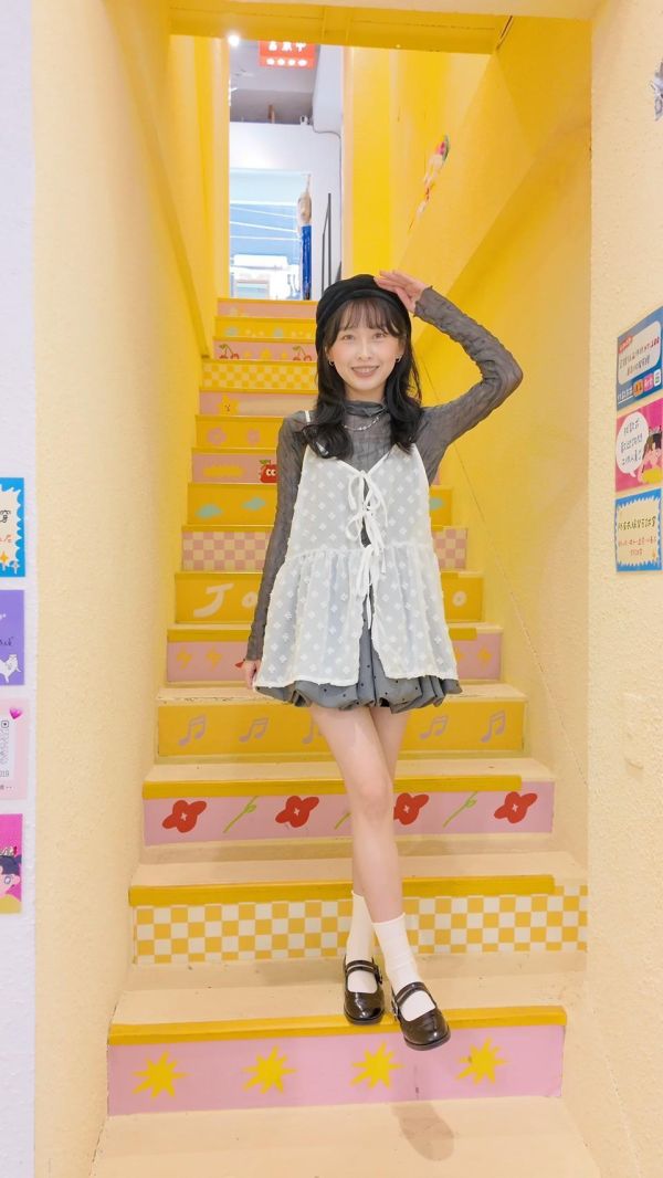 小圓點澎澎短裙 