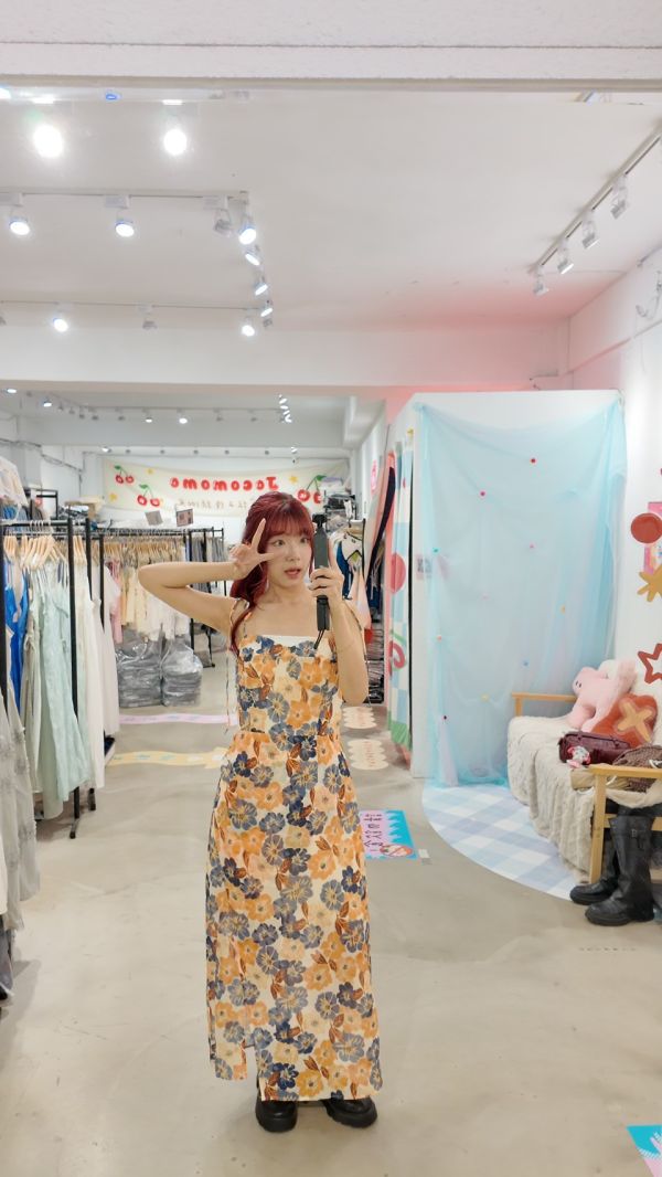 日系昭和花花洋裝 