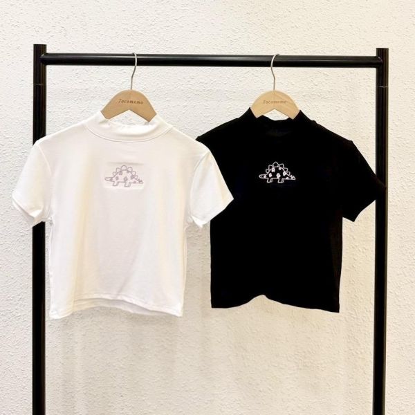 自訂款-線條劍龍刺繡高領上衣 (MIT) 