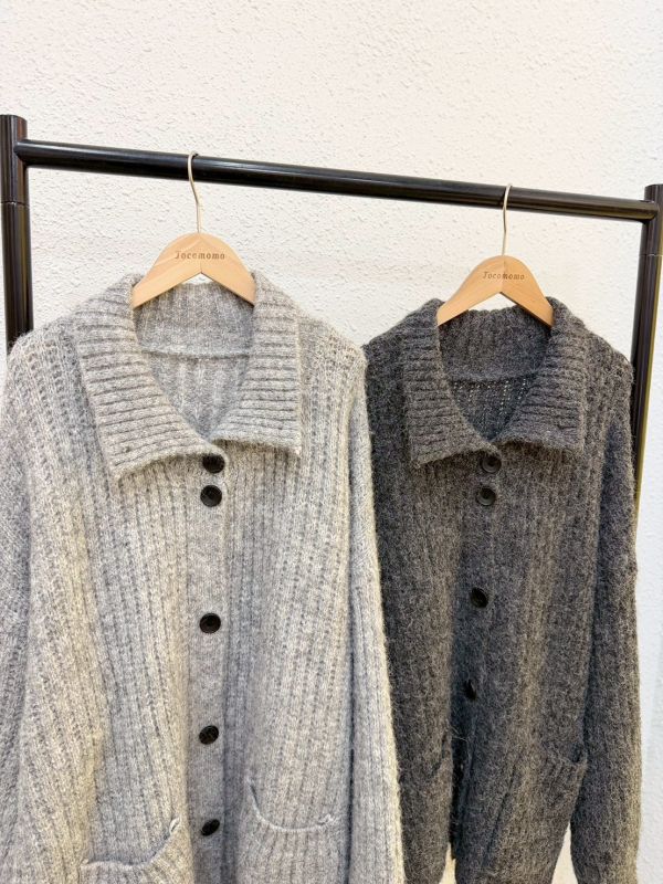 寬鬆毛毛針織外套 