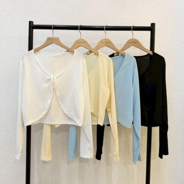 雲朵綿綿長袖罩衫 