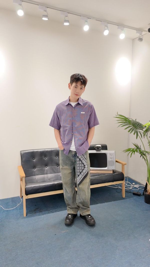 日系清新格紋襯衫 