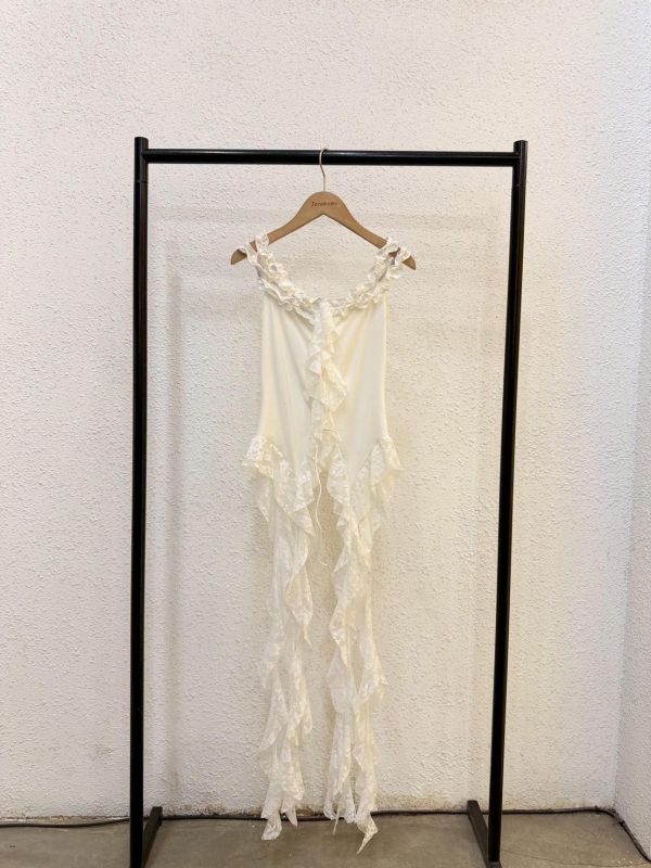 夢幻蕾絲荷葉洋裝 