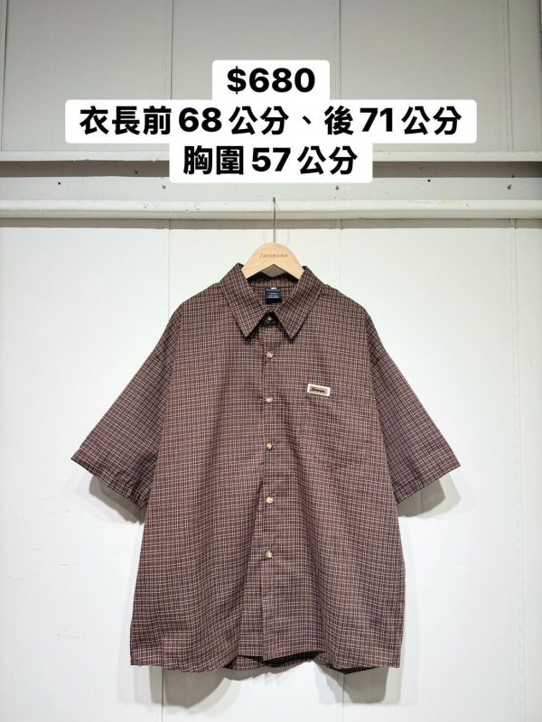 美式復古方格襯衫 