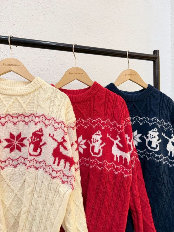 可愛麋鹿雪人毛衣 