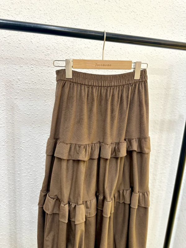 質感細紋木耳邊長裙 (冬) 