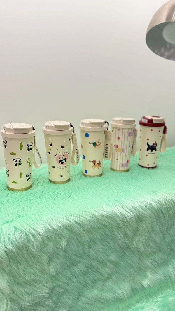 可愛插畫提帶咖啡杯 