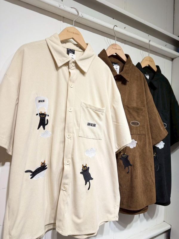 文青小黑貓襯衫 