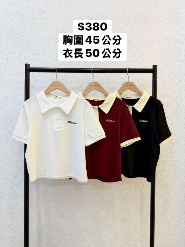 百搭翻領短袖上衣 