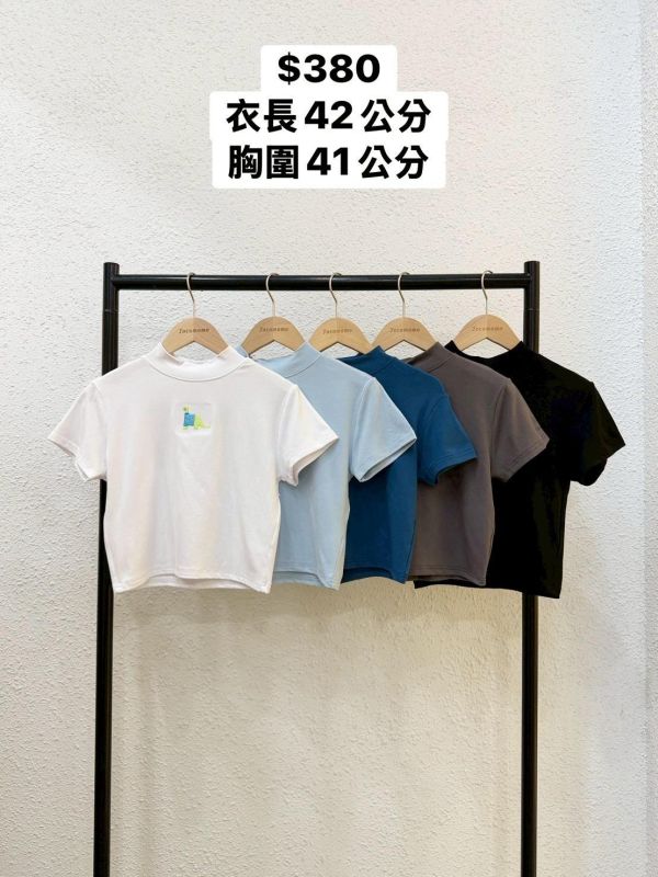 自訂款-漂亮恐龍刺繡高領上衣 (MIT) 