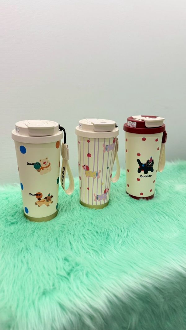 可愛插畫提帶咖啡杯 